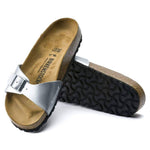 Birkenstock Madrid Birko-Flor Silver Women's Slides Regular Wide (0040411) Papucs - Sportmania.hu