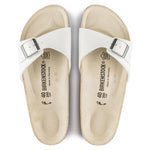 Birkenstock Madrid Birko-Flor White Women's Slides Regular Wide (0040731) Papucs - Sportmania.hu