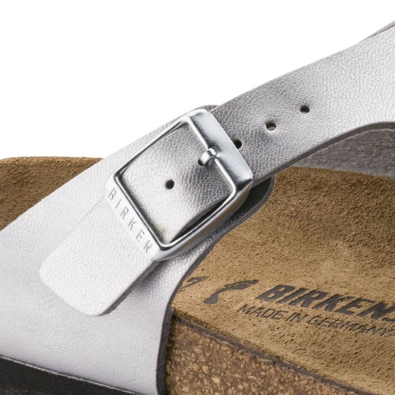 Birkenstock Silver Gizeh Birko-Flor narrow women's flip-flops (0043853) Papucs - Sportmania.hu