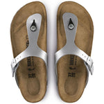 Birkenstock Silver Gizeh Birko-Flor narrow women's flip-flops Utcai női 0043853
