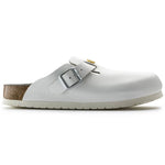 Birkenstock Women's Boston ESD White clogs natural leather medical narrow slippers (0061378) Papucs - Sportmania.hu