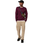 Champion Crewneck Sweatshirt bordó férfi kapucnis pulóver 220272RS522