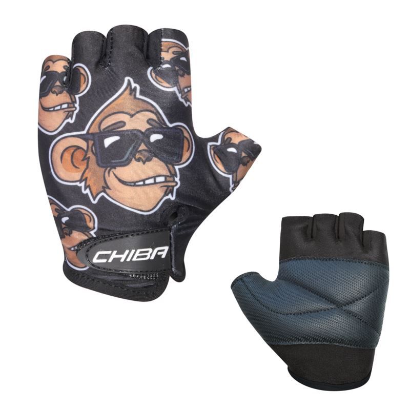 CHIBA COOL KIDS gloves black monkey fekete kerékpáros kesztyű
