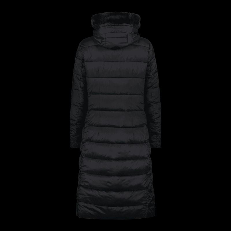 CMP women's long winter coat, insulated with hood, black ( ) fekete női dzseki