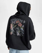 Converse Blooming Skate Full Zip Hoodie black zip pulóver női