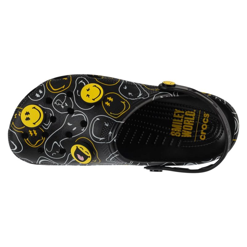 Crocs Classic Smiley Clog Black 38/39 papucs 211693-90H