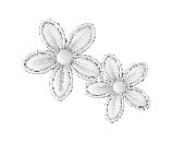 Crocs Double Flower Cluster ezüst unisex cipődísz