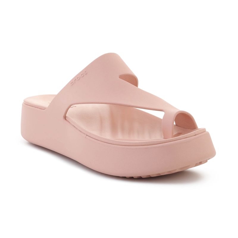 Crocs GETAWAY PLATFORM TOE LOOP IN CARAMEL rózsaszín