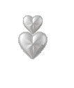 Crocs Silver Double Heart unisex
