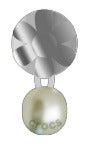 Crocs Silver Flower Pearl Dangle unisex