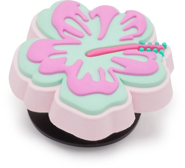 Crocs Turquoise and Pink Hibiscus unisex