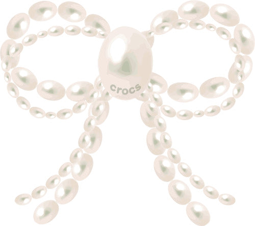 Crocs White Pearl Beaded Bow unisex