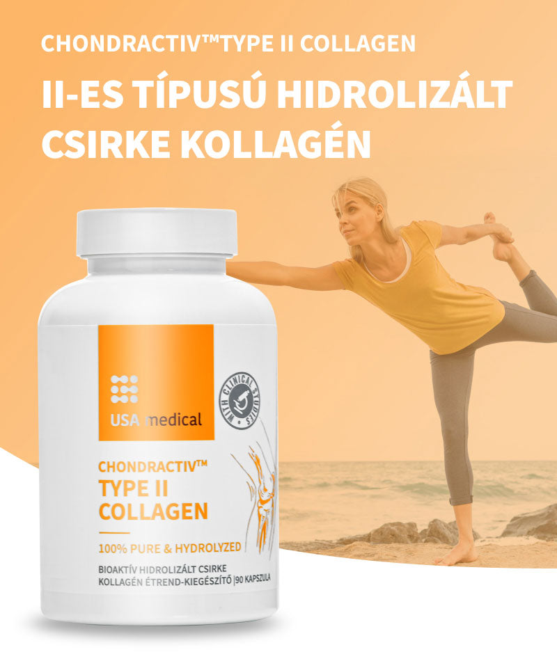 UsaMedical Csirke kollagén (II-es típusú) ChondrActiv™ kapszula 90 db