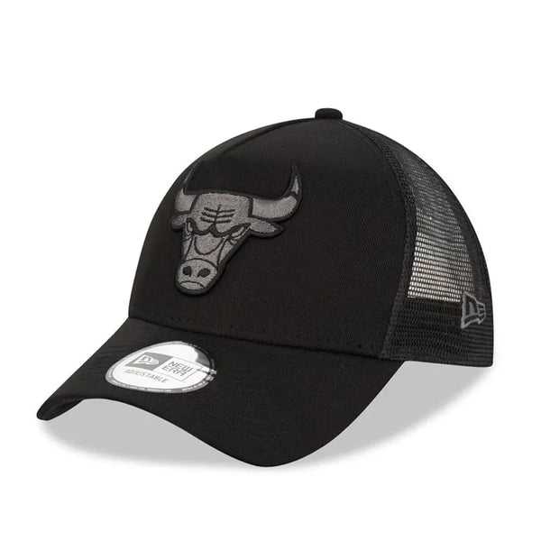 New Era Chicago Bulls Tonal Black A-Frame Trucker sapka