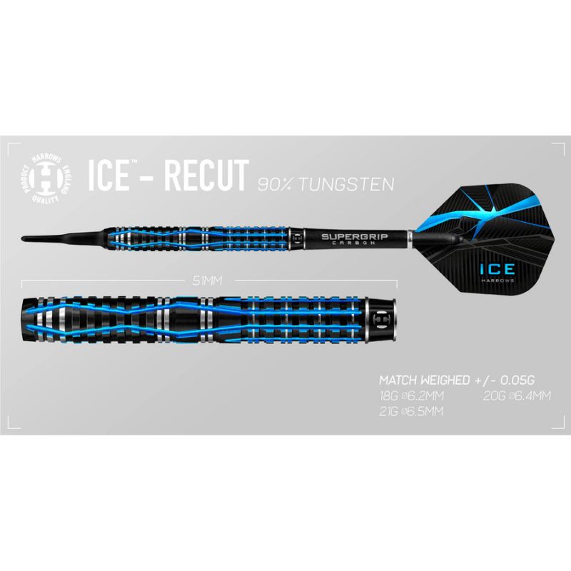 Darts Harrows Ice Recut 90% Softip Hs-tnk-000016032 - Sportmania.hu