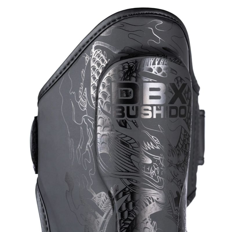 DBX Bushido Black Dragon Shin Guards | fekete sípcsontvédő SP-10BlackDragon