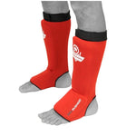 DBX Bushido Flexible Shin Guards - Shinrage Red piros védőfelszerelés