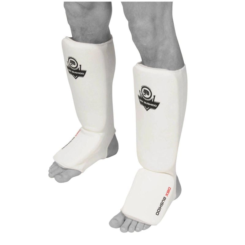 DBX Bushido Flexible Shin Guards - Shinrage White fehér védőfelszerelés