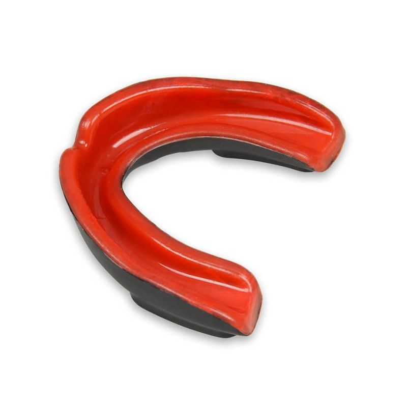 DBX Bushido Gel Mouthguard + Box - Black and Red | GelTech dla dzieci Fogvédő
