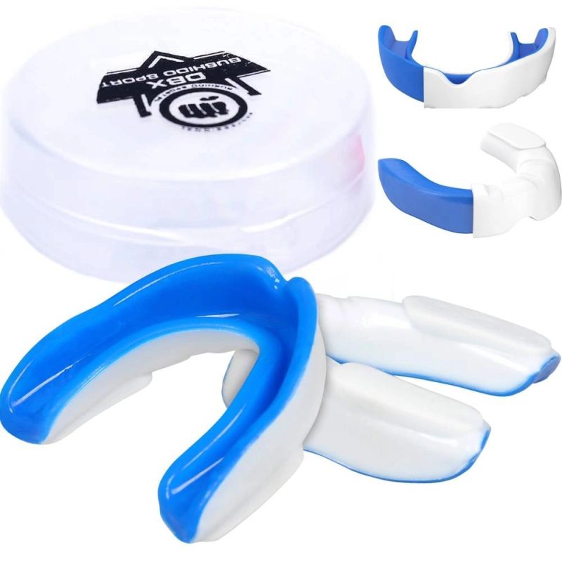 DBX Bushido Gel Mouthguard + Box - White and Blue | GelTech kék Fogvédő