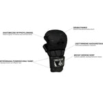 MMA Sparring Gloves for Kids XS - Black Master - Valor Series | DBX Bushido
