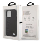 DC Etui BMW iPhone 14 Pro 6,1" czarny/black hardcase Signature Logo Imprint Magsafe fekete táska