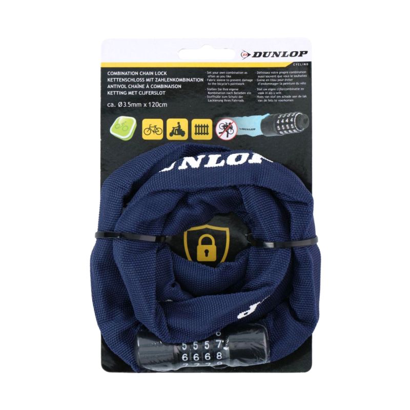 Dunlop bicycle lock chain with code unisex utcai cipő, sötétkék