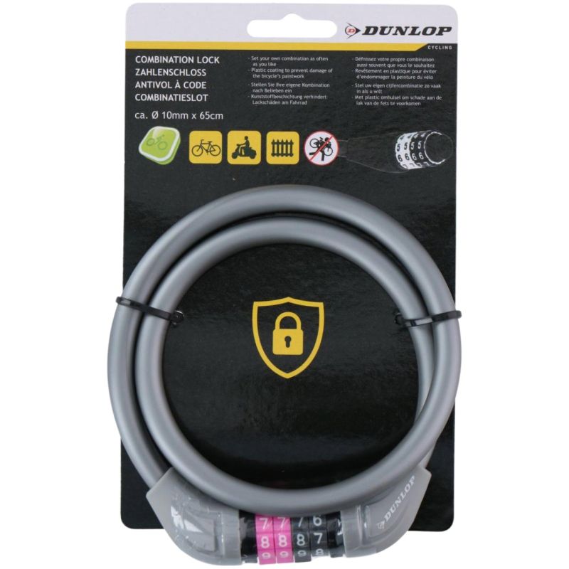Dunlop bike lock cable, code szürke kiegészítő 1042510