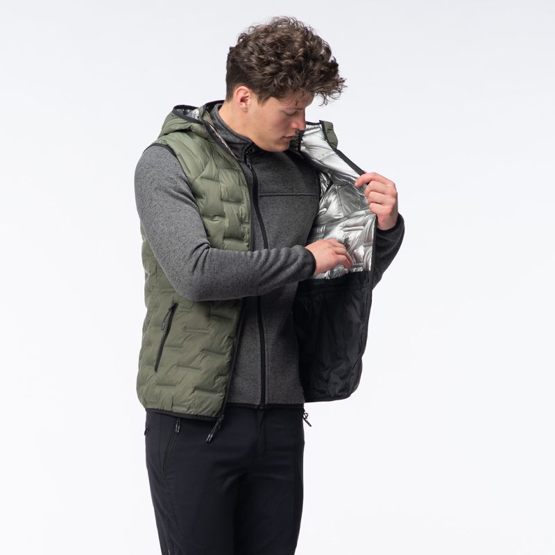 Elbrus quilted vest Huel Vest Primaloft zöld férfi mellény