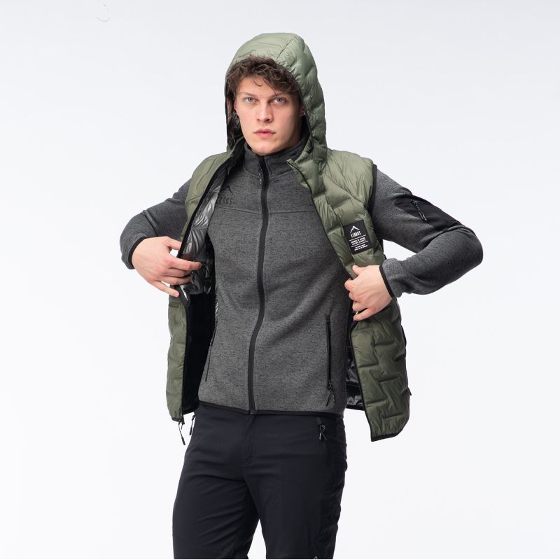 Elbrus quilted vest Huel Vest Primaloft zöld férfi mellény