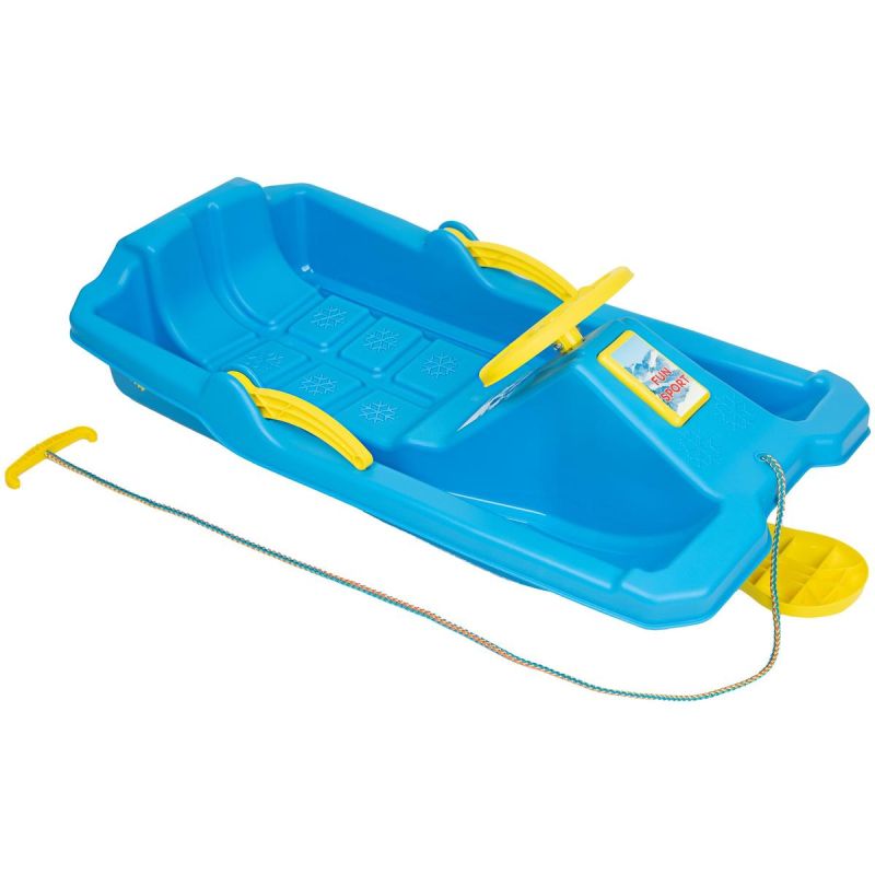 Enero PLASTIC SLEDGE WITH BRAKE AND HANDLEBAR ADAŚ sportfelszerelés, kék