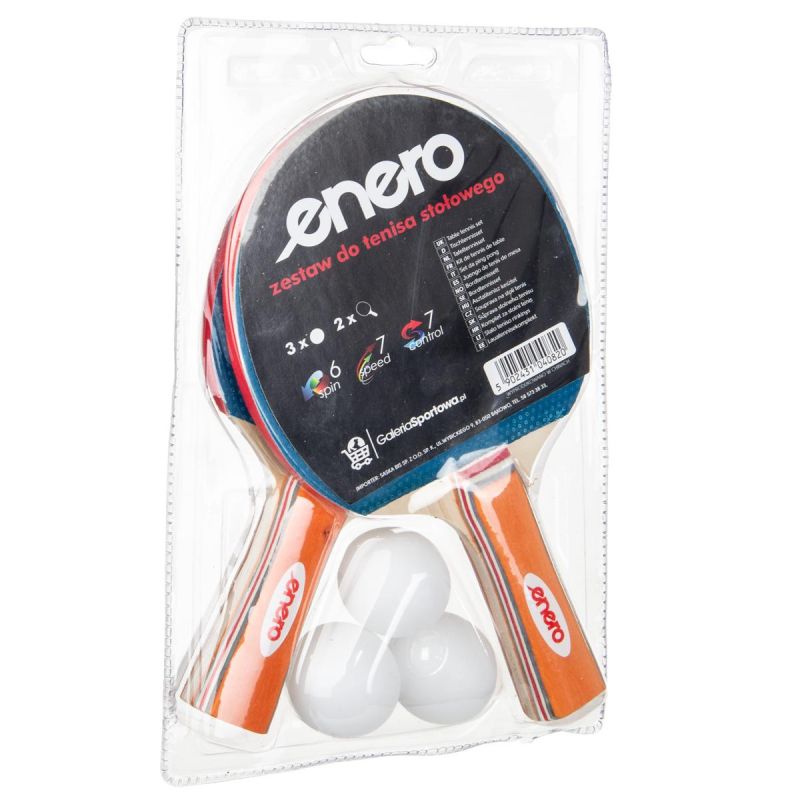 Enero TABLE TENNIS SET 2 RACKETS 3 BALLS fekete készlet