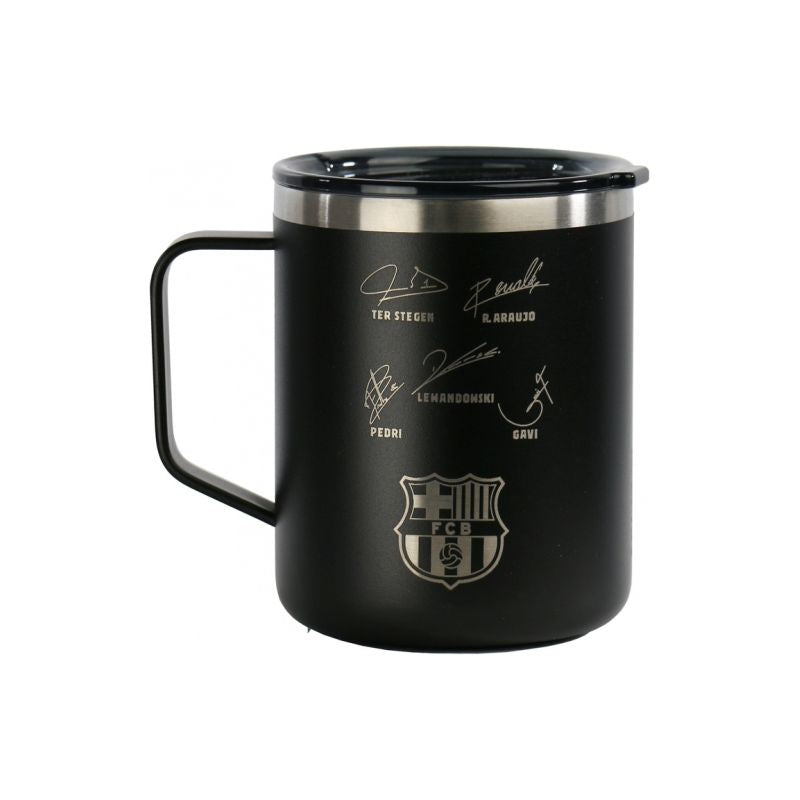 FC Barcelona thermal mug with autographs 400 ml czarny bögre 972195