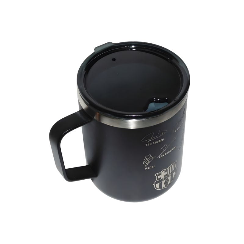 FC Barcelona thermal mug with autographs 400 ml czarny bögre 972195