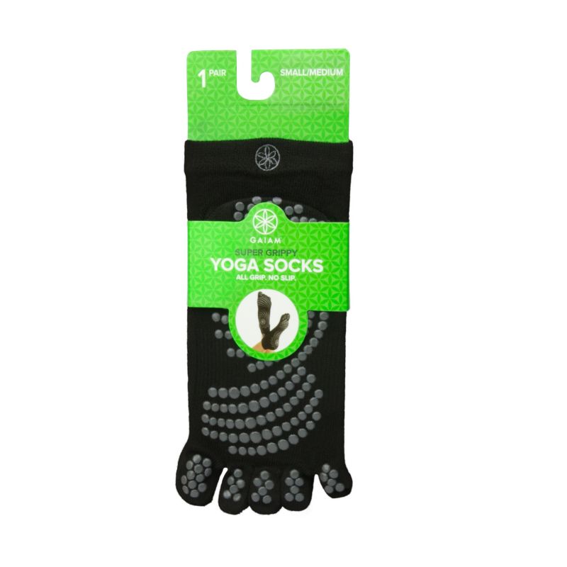 Gaiam black anti-slip socks S / M 52223 - Sportmania.hu