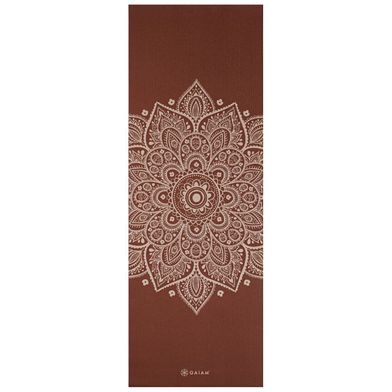 Gaiam Intense Rust Sundial Flower Yoga Mat 5mm 65733 - Sportmania.hu