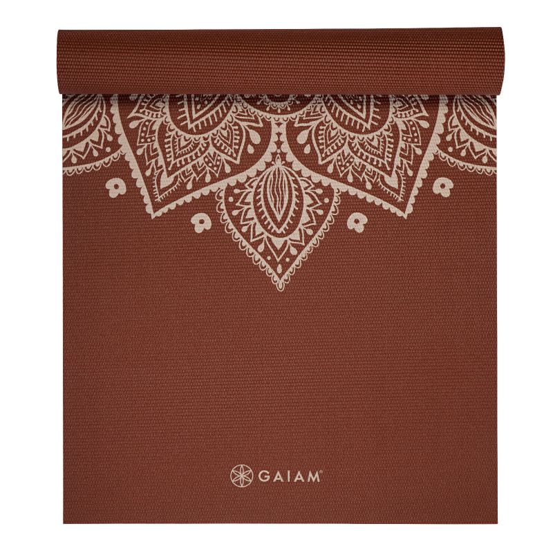 Gaiam Intense Rust Sundial Flower Yoga Mat 5mm Edzőfelszerelés 65733
