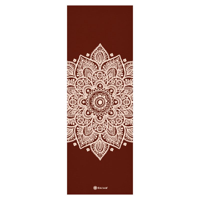 Gaiam Intense Rust Sundial Flower Yoga Mat 5mm Edzőfelszerelés 65733