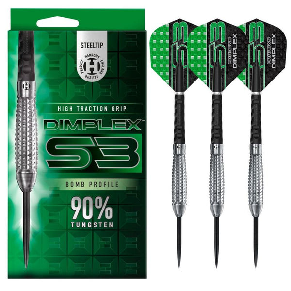 Harrows Dimplex S3 Bomb Darts 90% Steeltip - Sportmania.hu