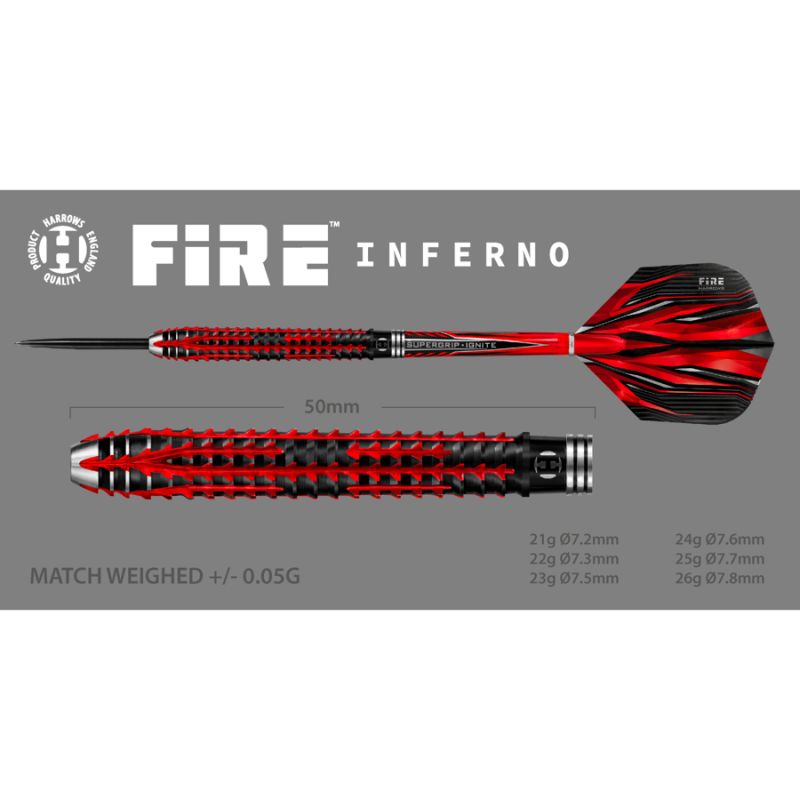 Harrows Fire Inferno Darts 90% Steeltip Hs-tnk-000013898 - Sportmania.hu