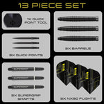 Harrows NX-90 Edition QP darts 90% steeltip fekete NX-90BlackEditionQP