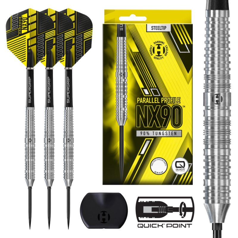 Harrows NX-90 Parallel QP 90% Steeltip Darts NX-90ParallelQP