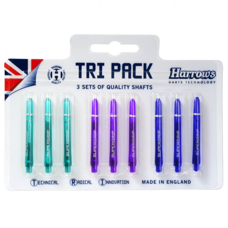 Harrows Shafty TRI PACK Supergrip 3x3 Colored HS-TNK-000013669