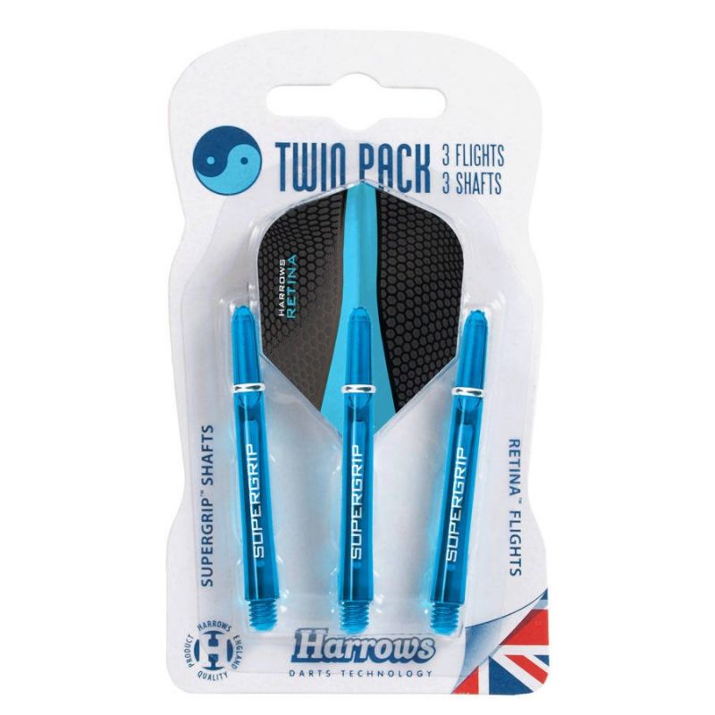 Harrows Twin Pack Supergrip Shafts + Retina Feathers Hs-tnk-000013682 - Sportmania.hu