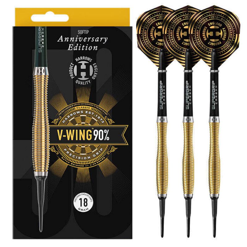 Harrows V-Wing 90% 50th Anniversary Edition Steeltip Darts - Sportmania.hu