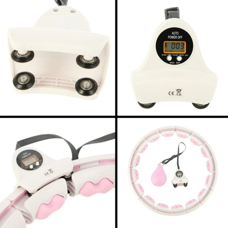 HMS HHW06 hula hoop with studs, weight and counter, pink rózsaszín 17-44-561