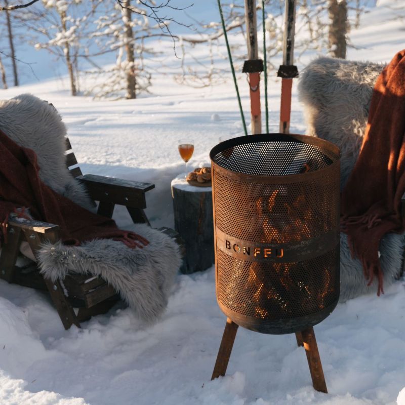 Inny Bonfeu garden fire pit Bonves 45 basket black fekete unisex póló 4502