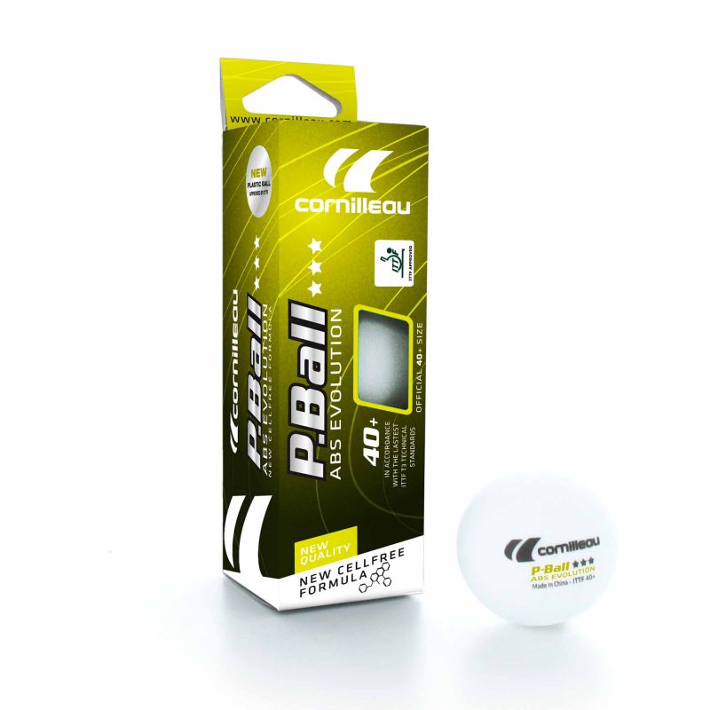Inny Cornilleau P-BALL ITTF table tennis balls white 3 pcs. Labda 310550