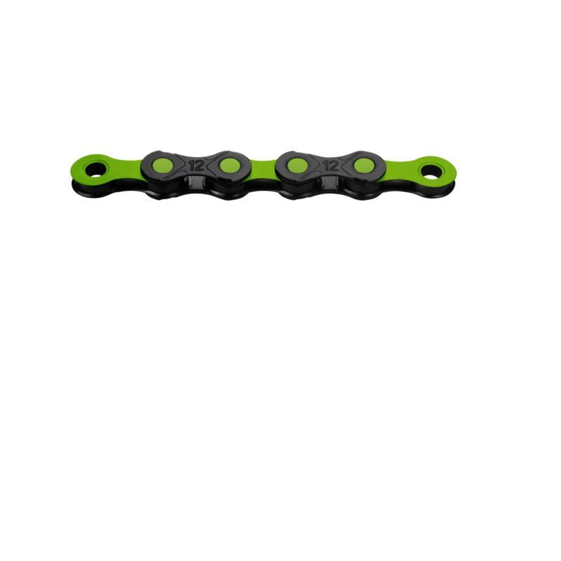 KMC Chain DLC 12 126 black green box wax zöld kerékpár alkatrész