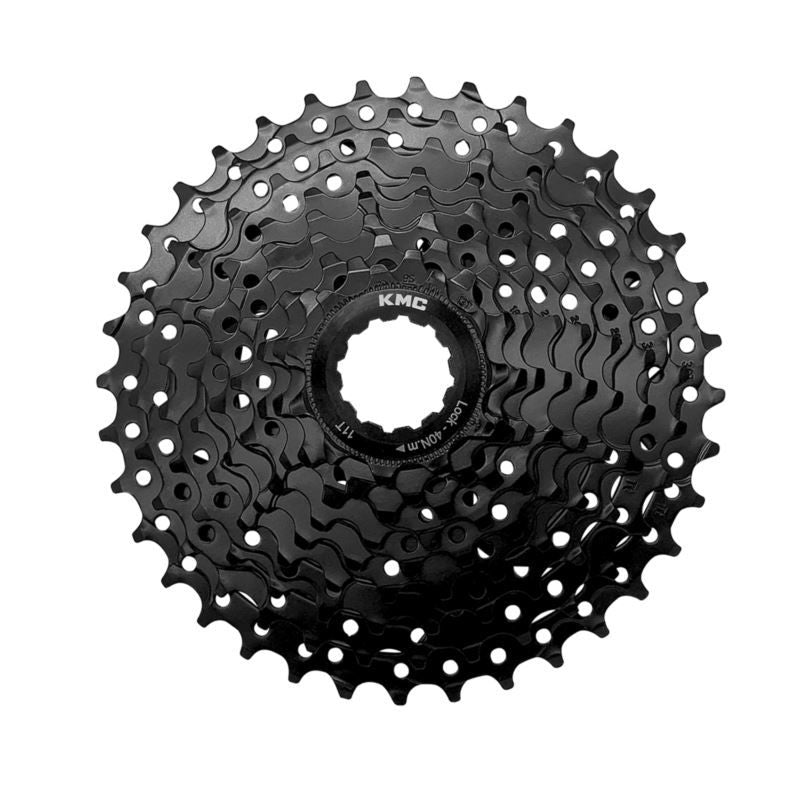 KMC REACT 9 speed 11/36T cassette fekete kerékpár alkatrész